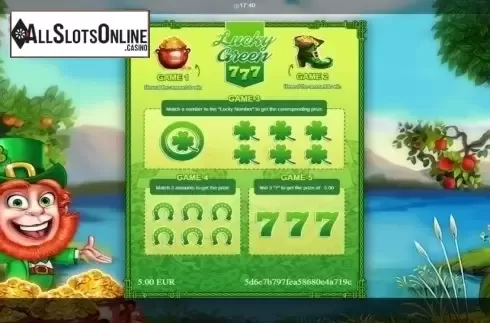 Game Screen. Lucky Green from Betixon