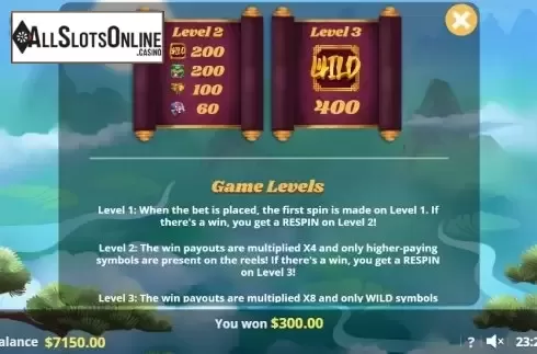 Paytable 2. Lucky Heaven from Lady Luck Games
