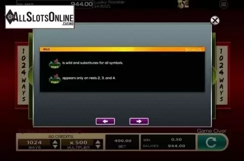 Game Rules 3. Lucky Rooster from High 5 Games