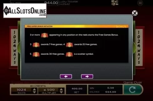 Game Rules 1. Lucky Rooster from High 5 Games