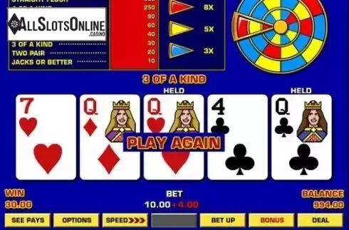 Screen5. Match Times Pay Jacks or Better from IGT