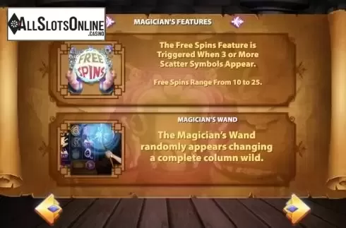 Features screen