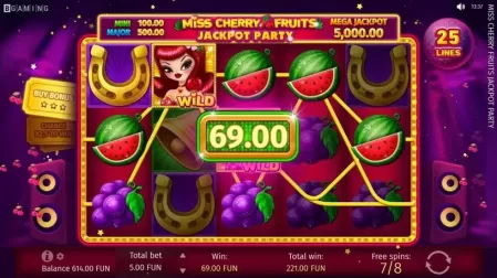 Miss Cherry Fruits Jackpot Party slot screenshot 7