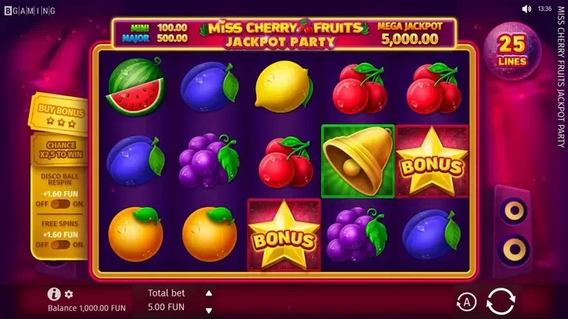 Miss Cherry Fruits Jackpot Party slot screenshot 1