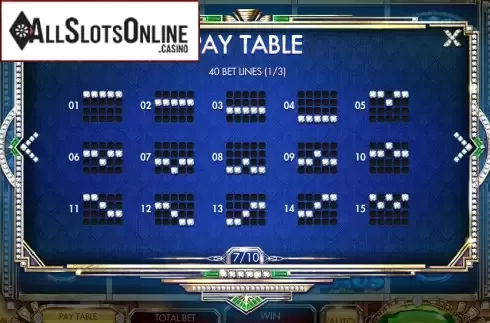 Paytable 5. Montecarlo Glamour from Red Rake