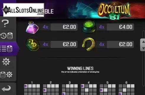 Paytable 2