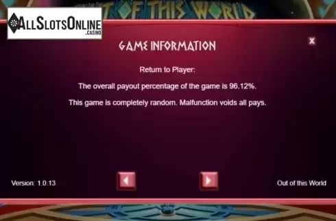 Game Info 2. Out of this World (Live 5) from Live 5