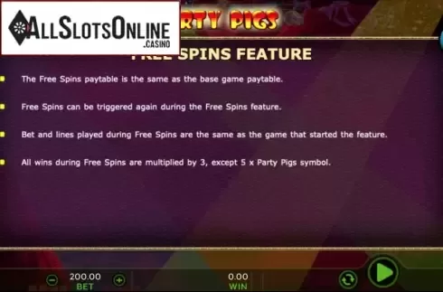 Party Pigs Free spin. Party Pigs from 888 Gaming