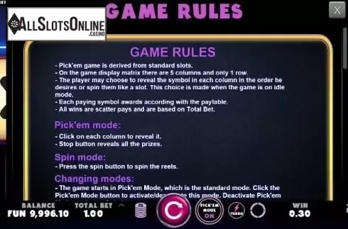 Game rules 1