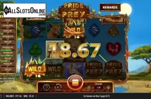 Win Screen. Pride and Prey from Red7