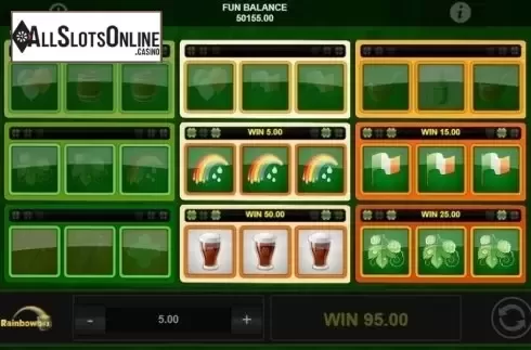 Win Screen. Rainbow 3x3 from 1X2gaming