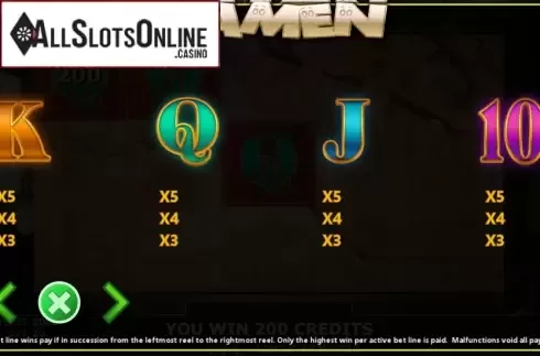 Paytable 2. Ramen from Fils Game