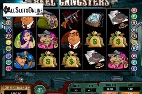 Game Workflow screen. Reel Gangsters from Pragmatic Play