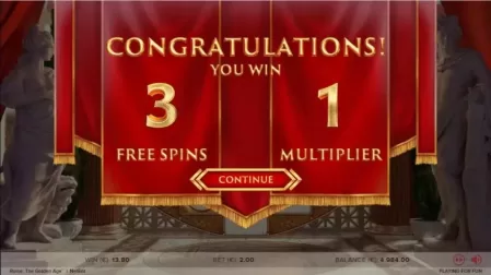 Rome: The Golden Age slot screenshot 4