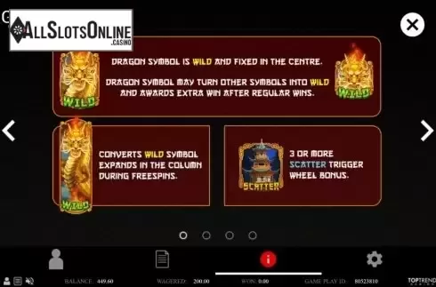Features 1. Royal Golden Dragon from RNGPlay