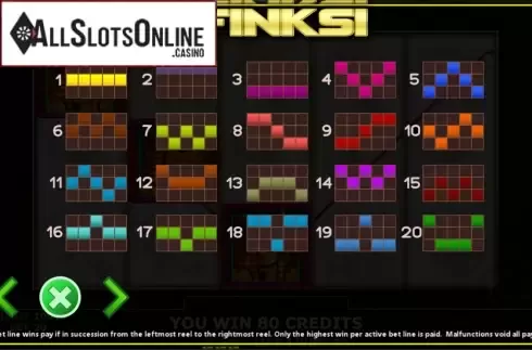 Paylines. Sfinksi from Fils Game