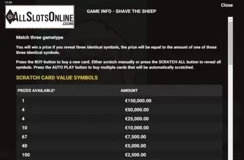 Game Rules 1. Shave the Sheep from Hacksaw Gaming