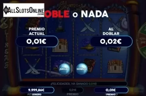 Risk (Double up) game screen. Sherezade 81 from R. Franco