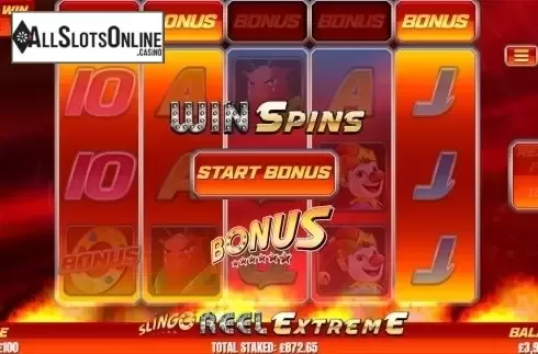 Bonus intro screen. Slingo Reel Extreme from Slingo Originals