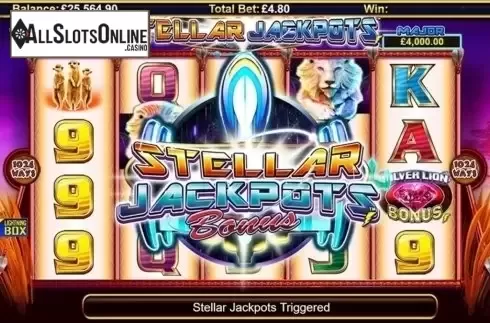 Bonus. Stellar Jackpots with Silver Lion from Lightning Box