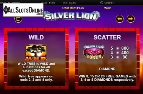 Symbols. Stellar Jackpots with Silver Lion from Lightning Box