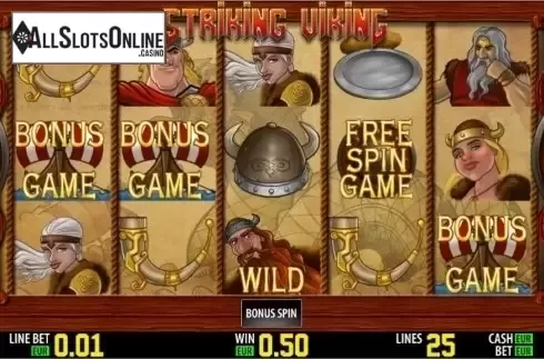 Freespins win 1. Striking Viking HD from World Match