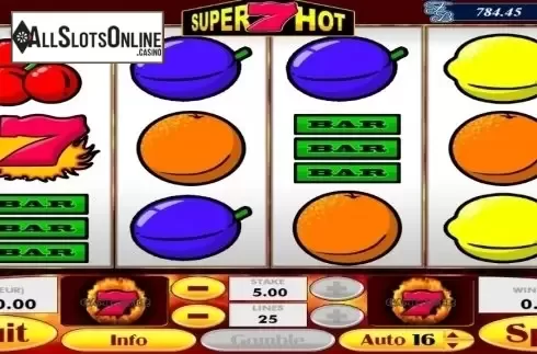 Reel screen. Super 7 Hot from AlteaGaming