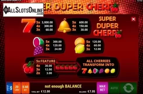 Screen2. Super Duper Cherry from Gamomat
