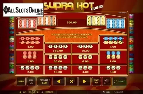 PayTable Screen