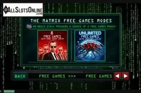 Paytable 5. The Matrix from Playtech