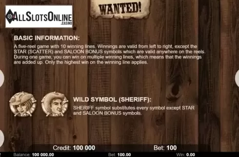 Features 1. Wanted (Kajot Games) from KAJOT