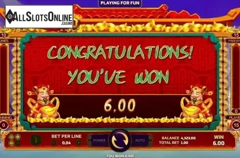 Win Free Spins screen