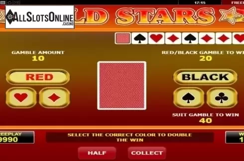 Gamble screen. Wild Stars (Amatic) from Amatic Industries