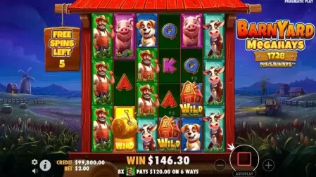 Barnyard Megahays Megaways slot screenshot 6
