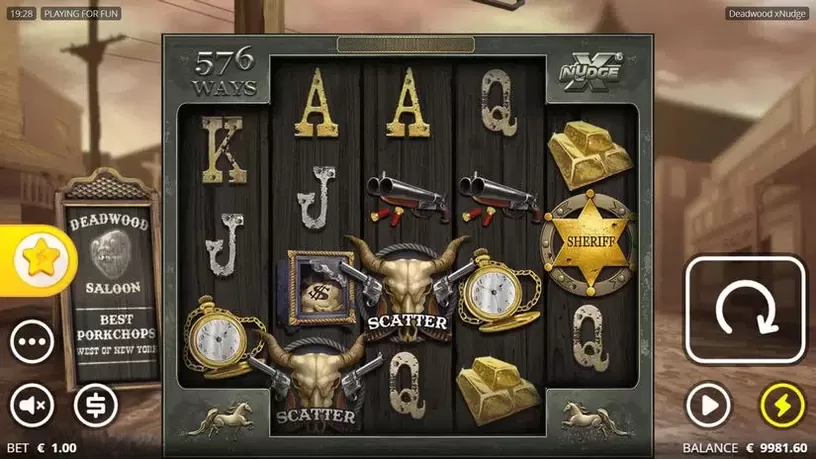 Deadwood xNudge slot screenshot 3