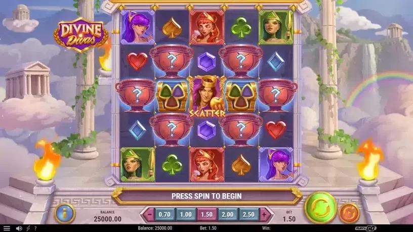 Divine Divas slot screenshot 1