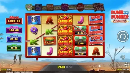 Dumb and Dumber Route to Riches slot screenshot 2