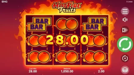 Hot Fire Fruits slot screenshot 2