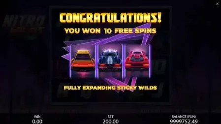 Nitro Wilds slot screenshot 3