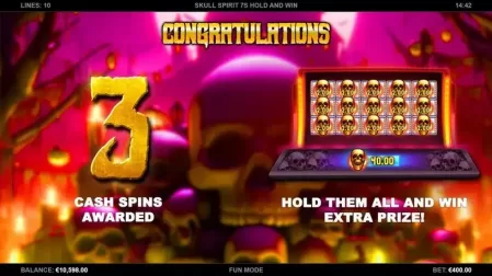 Skull Spirit 7s Hold and Win slot screenshot 2