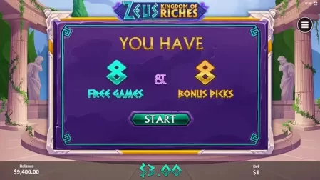Zeus Kingdom of Riches slot screenshot 3