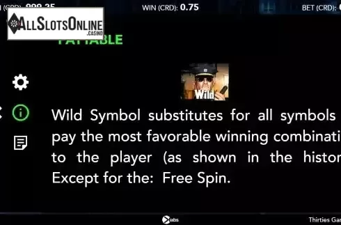 Wild feature screen