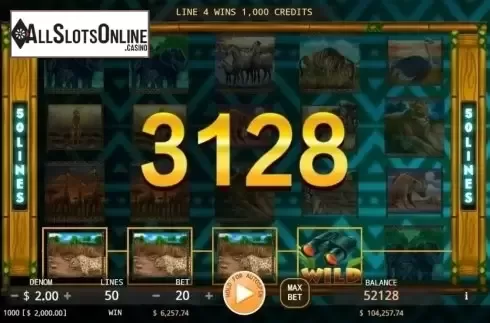 Win Screen. Africa Run from KA Gaming