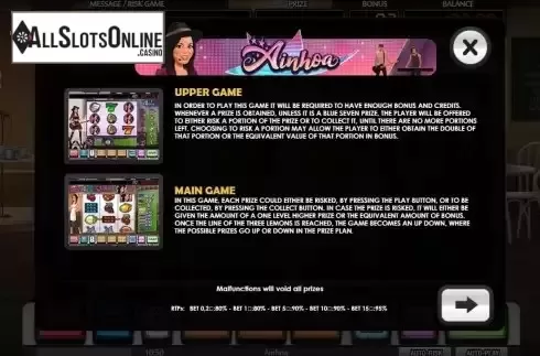 Game Features screen