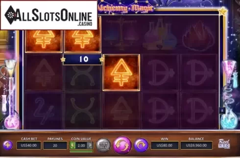 Win Screen. Alchemy Magic from ReelNRG