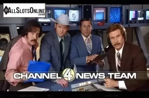 Bonus game intro screen. Anchorman from Bally
