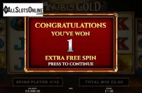 Free Spins Gameplay Screen