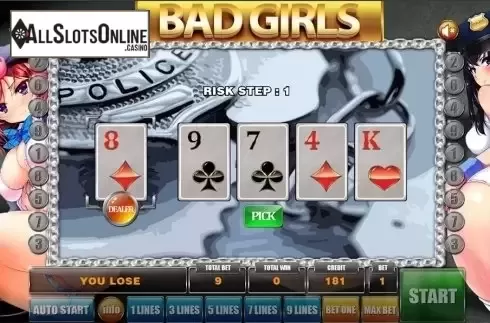 Gamble game 2. Bad Girls from GameX