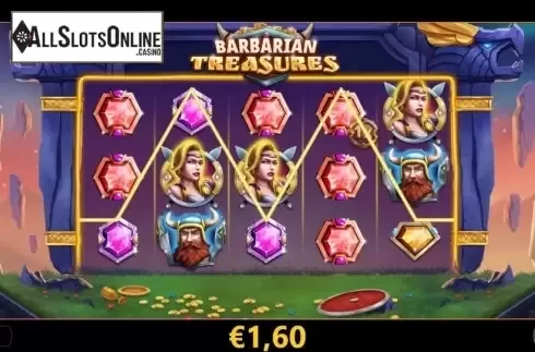 Win Screen 3. Barbarian Treasures from Cayetano Gaming