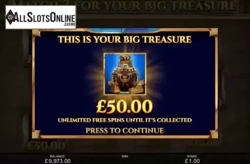 Free Spins Screen